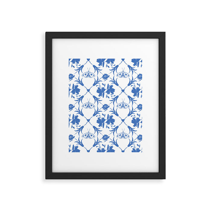 Floral Pleasure blue B Framed Art Print Gallery Image 1