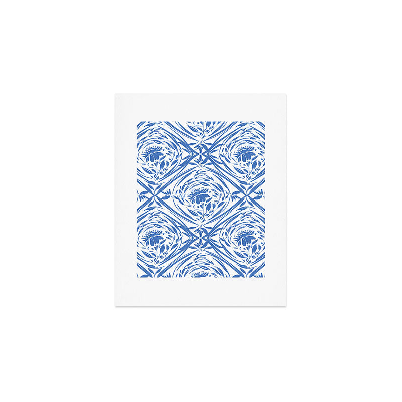 Floral pleasure pattern BW Art Print Gallery Image 1