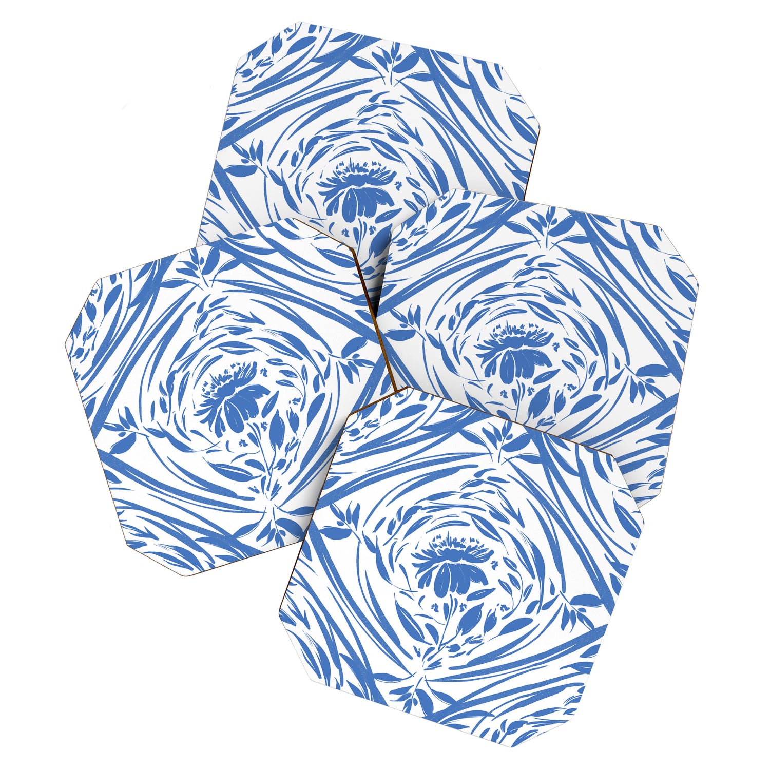 Floral pleasure pattern BW Coaster Gallery Image 1