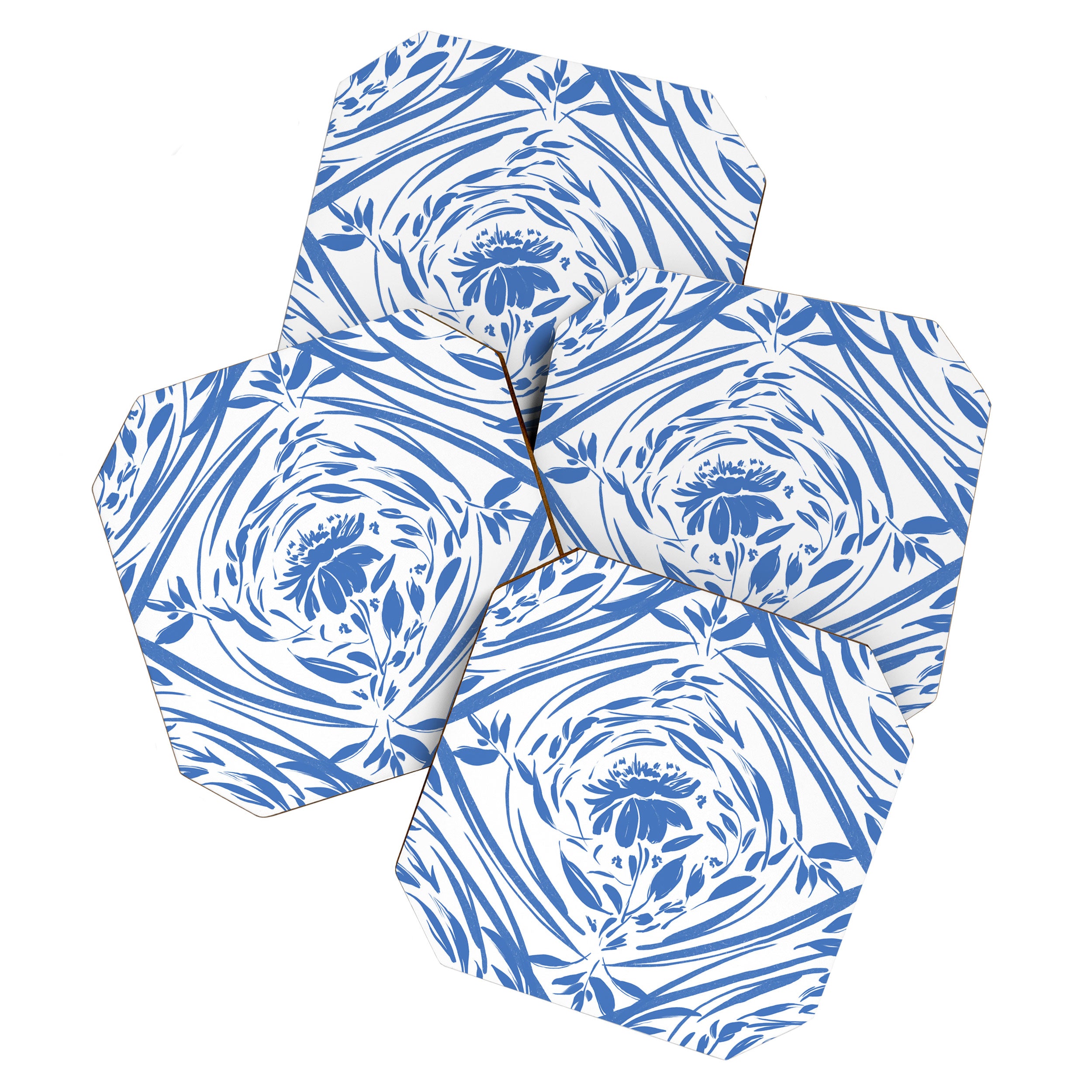 Floral pleasure pattern BW Coaster Gallery Image 1