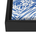 Floral pleasure pattern BW Framed Canvas Print Gallery Image 3