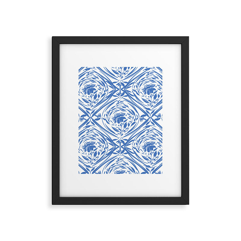 Floral pleasure pattern BW Framed Art Print Gallery Image 6