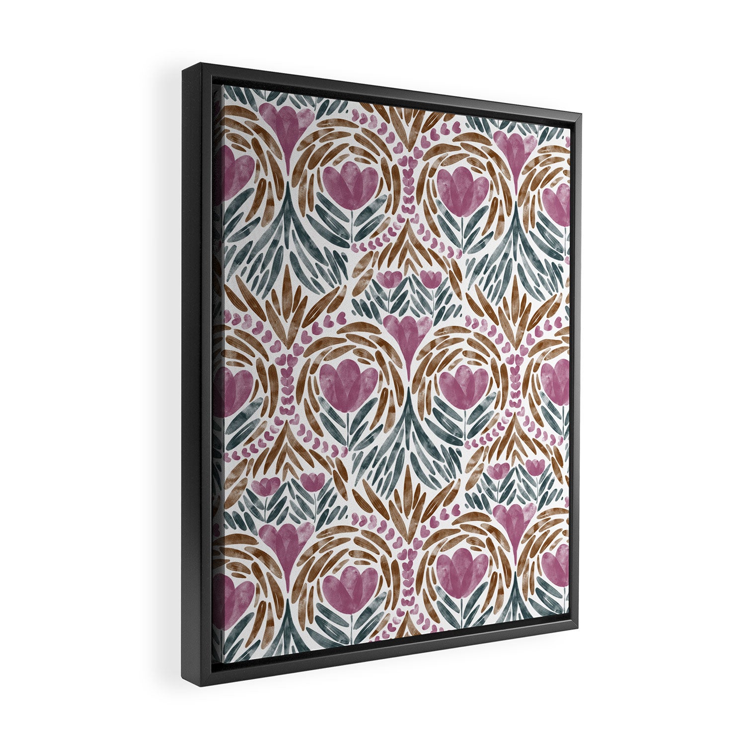 Floral Rhythm Botanic Framed Canvas Print Gallery Image 2