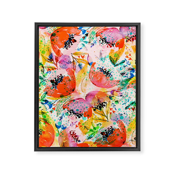 flowered Framed Canvas Print Gallery Image 1