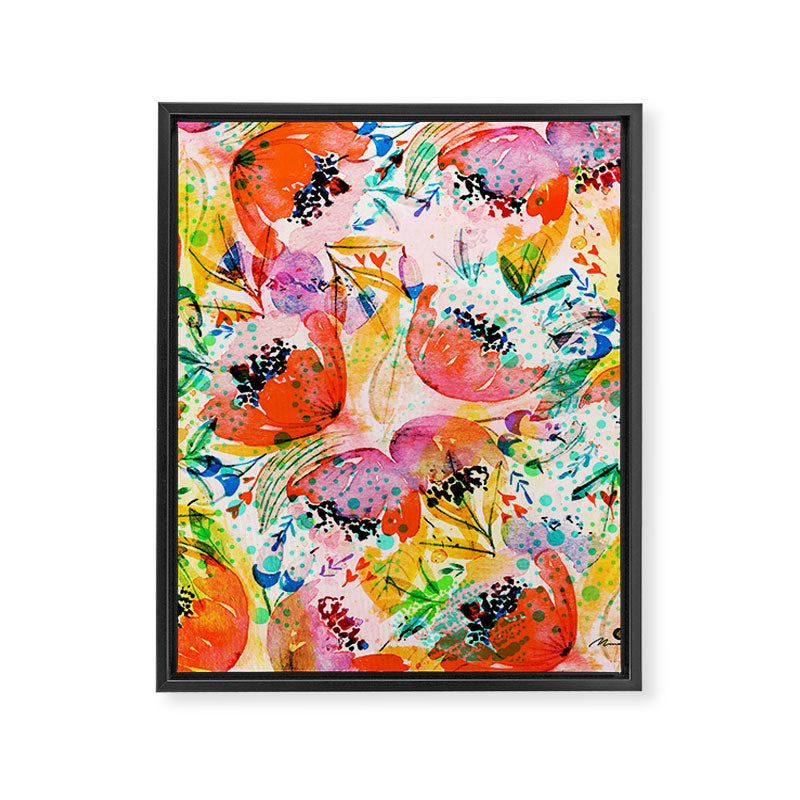 flowered Framed Canvas Print Gallery Image 8