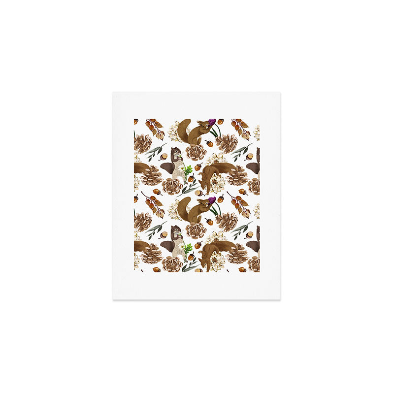 Flowering squirrel meadow Art Print Gallery Image 1