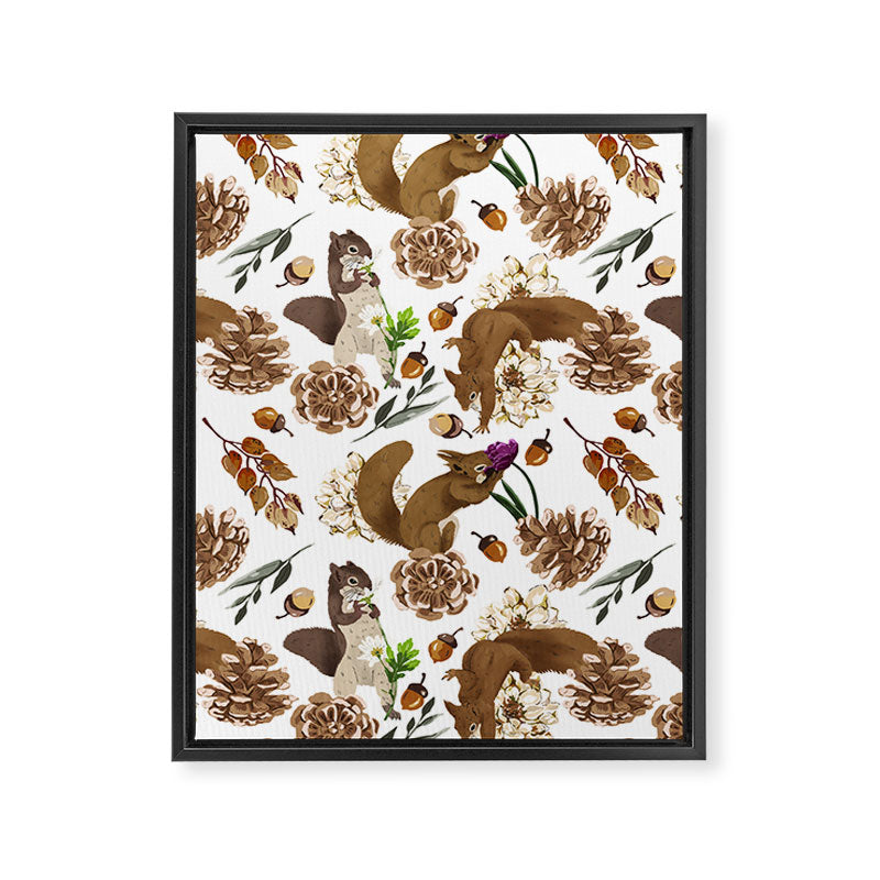 Flowering squirrel meadow Framed Canvas Print Gallery Image 8