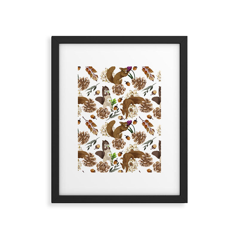 Flowering squirrel meadow Framed Art Print Gallery Image 6