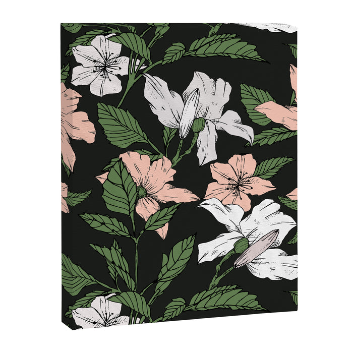 Flowers in the tropical night Canvas Print Gallery Image 1