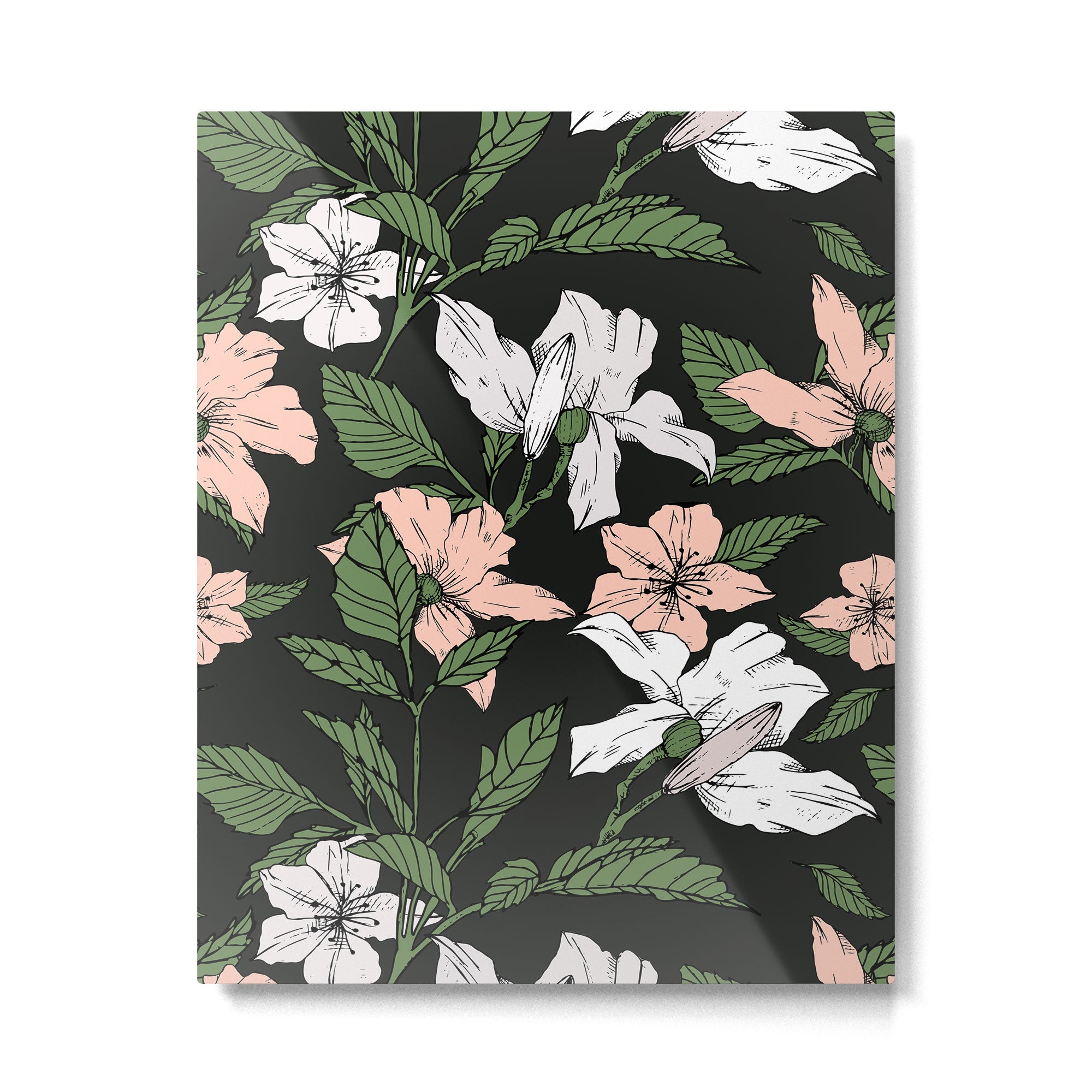 Flowers in the tropical night Metal Print Gallery Image 6