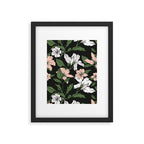 Flowers in the tropical night Framed Art Print Gallery Image 6