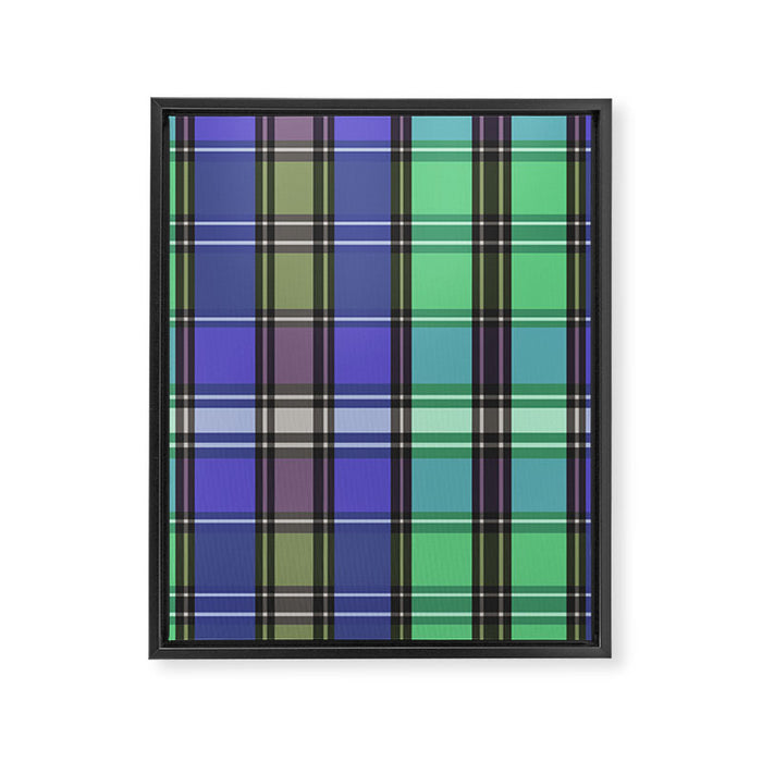 Fusion Colorful Toned Grids B Framed Canvas Print Gallery Image 1