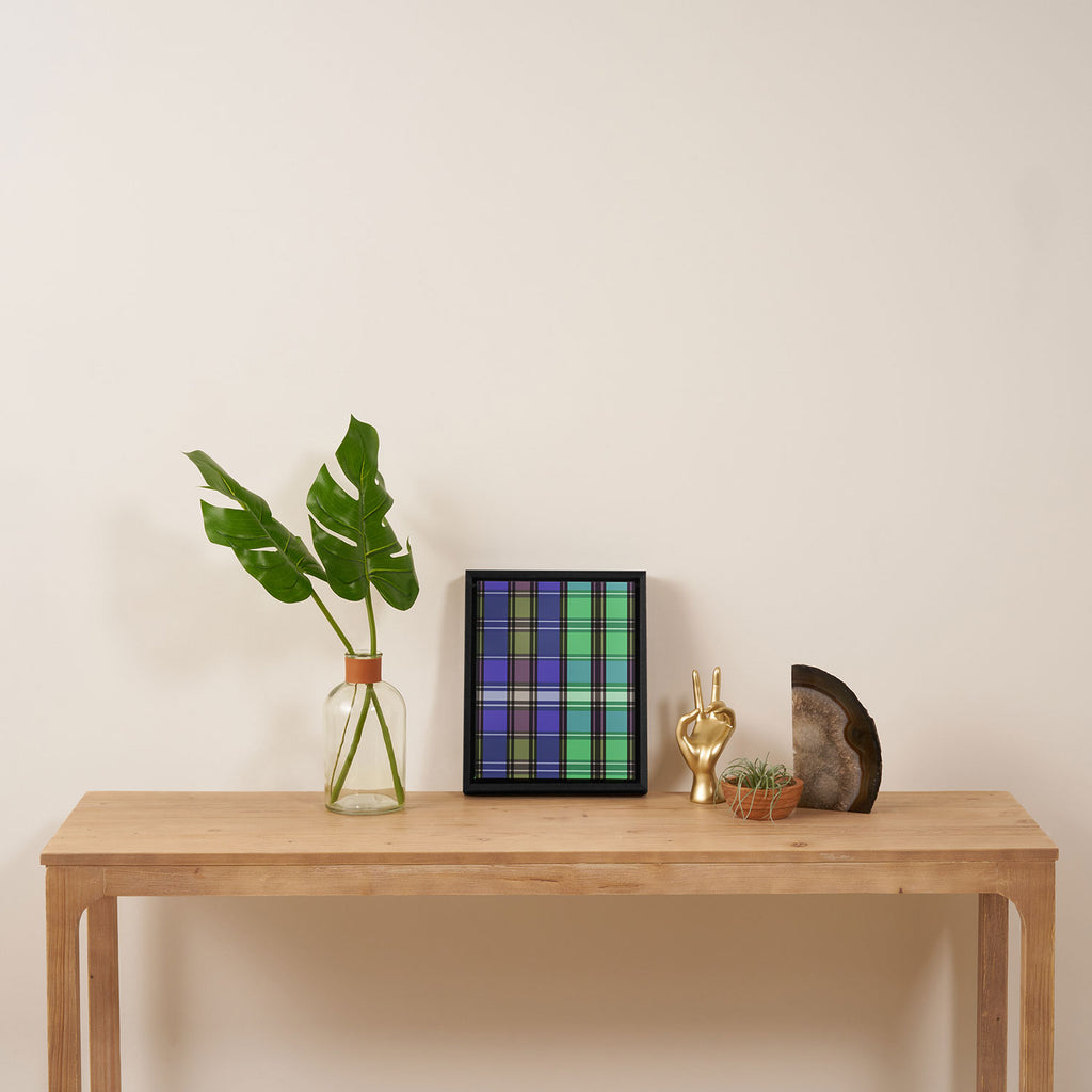 Fusion Colorful Toned Grids B Framed Canvas Print Gallery Image 4