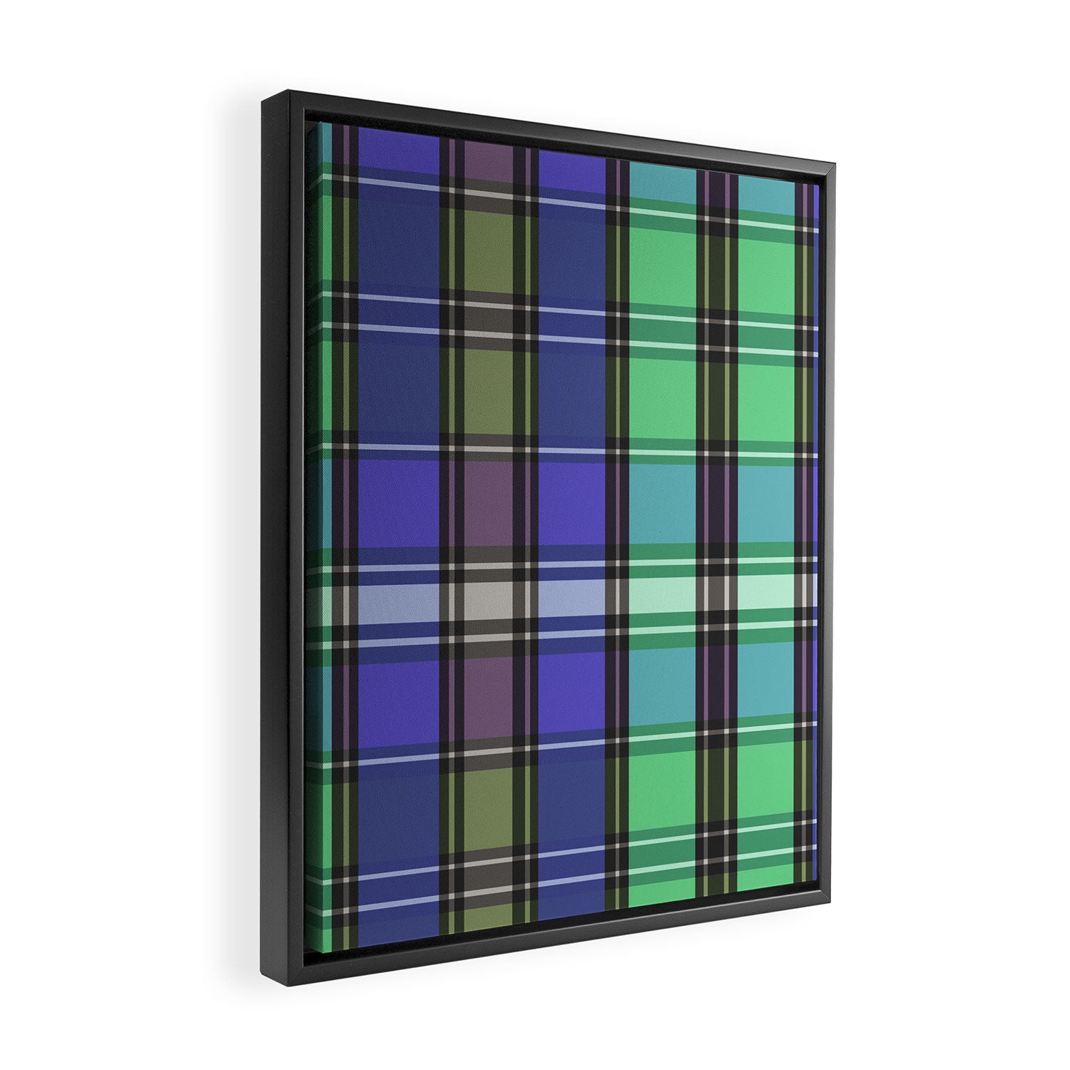 Fusion Colorful Toned Grids B Framed Canvas Print Gallery Image 2