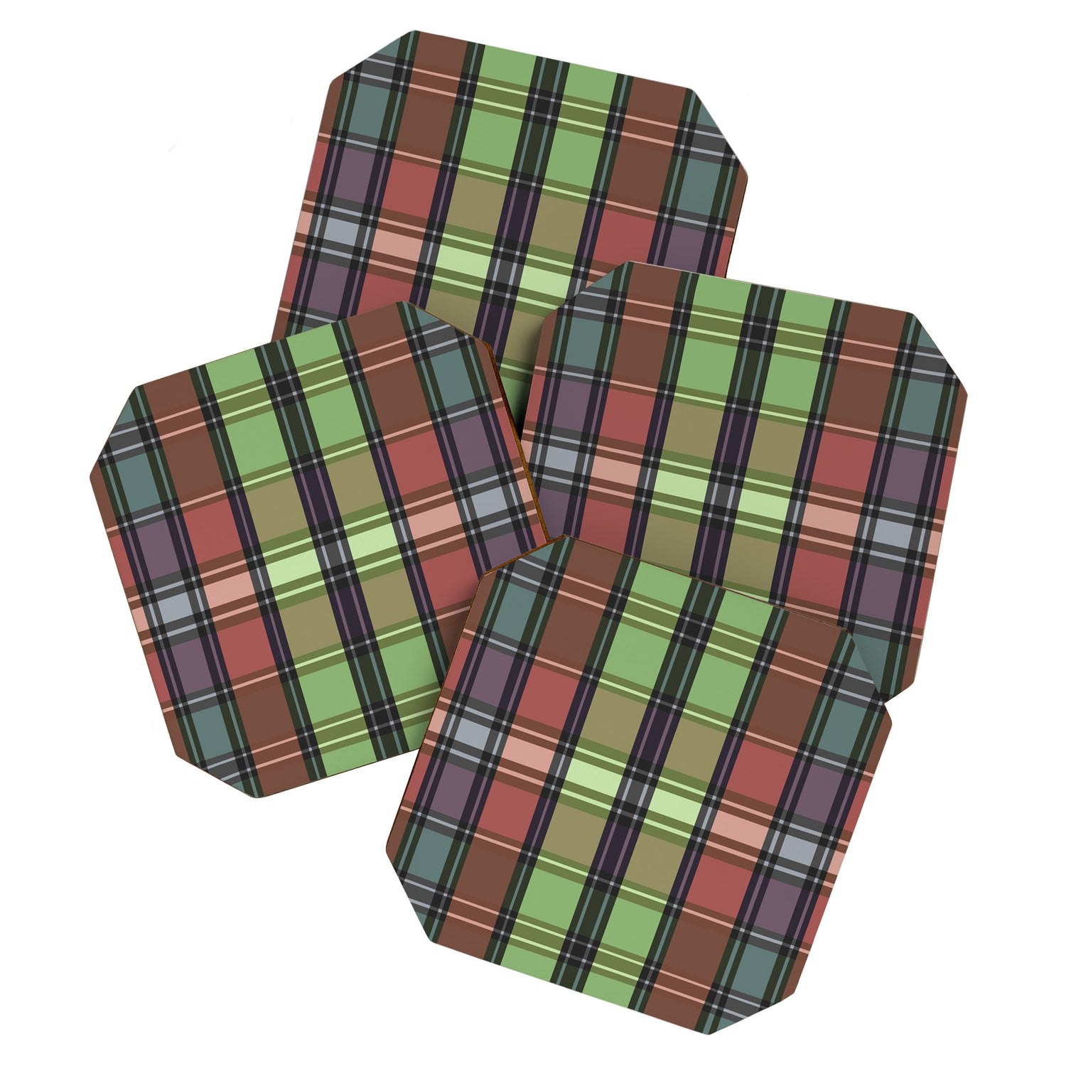 Fusion Colorful Toned Grids C Coaster Gallery Image 1