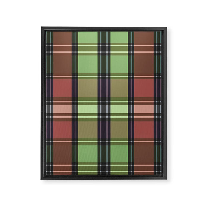 Fusion Colorful Toned Grids C Framed Canvas Print Gallery Image 1