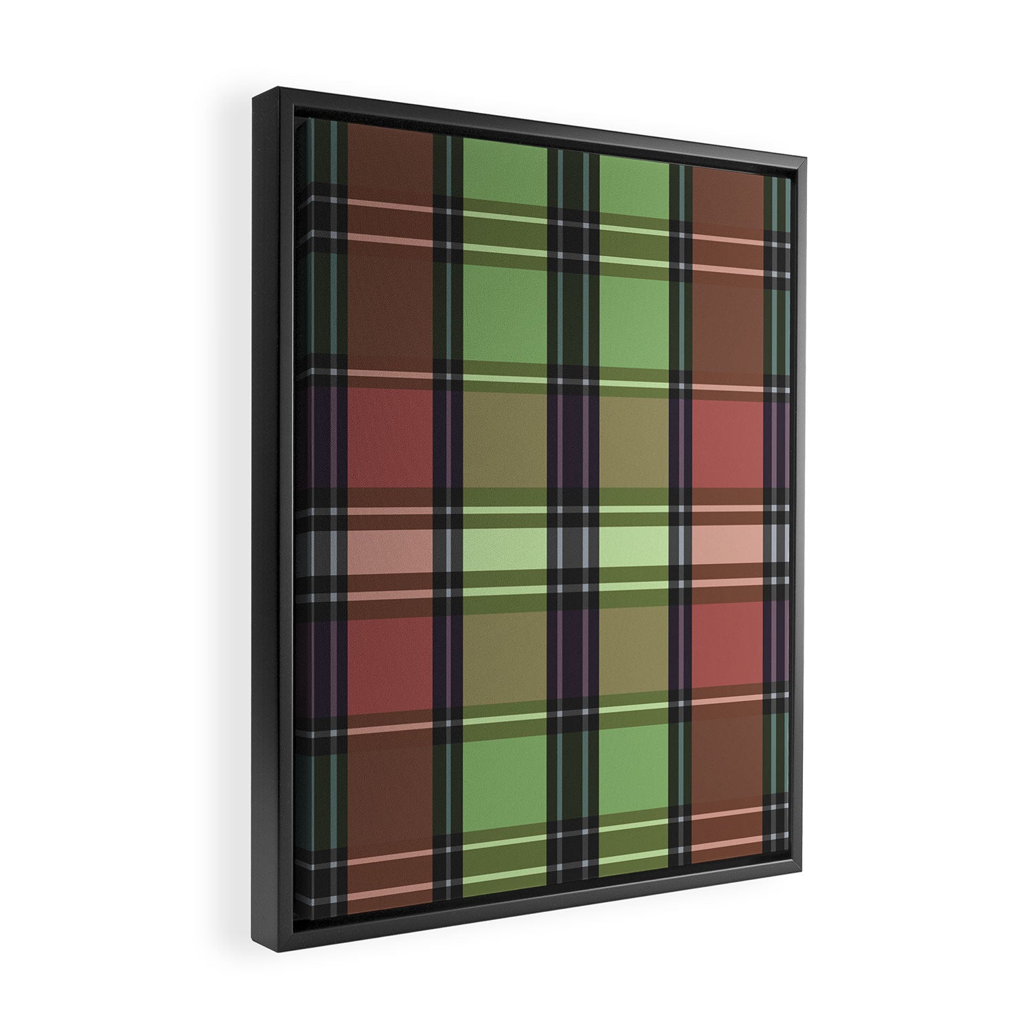 Fusion Colorful Toned Grids C Framed Canvas Print Gallery Image 2
