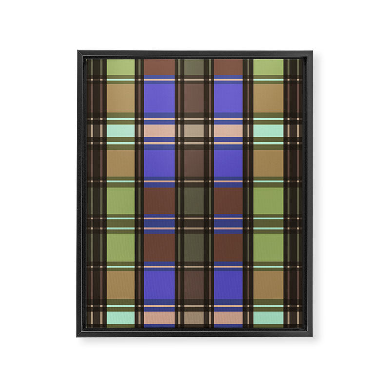 Fusion Colorful Toned Grids Framed Canvas Print Gallery Image 8