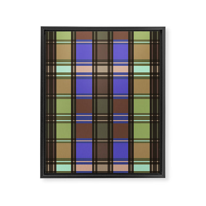 Fusion Colorful Toned Grids Framed Canvas Print Gallery Image 1