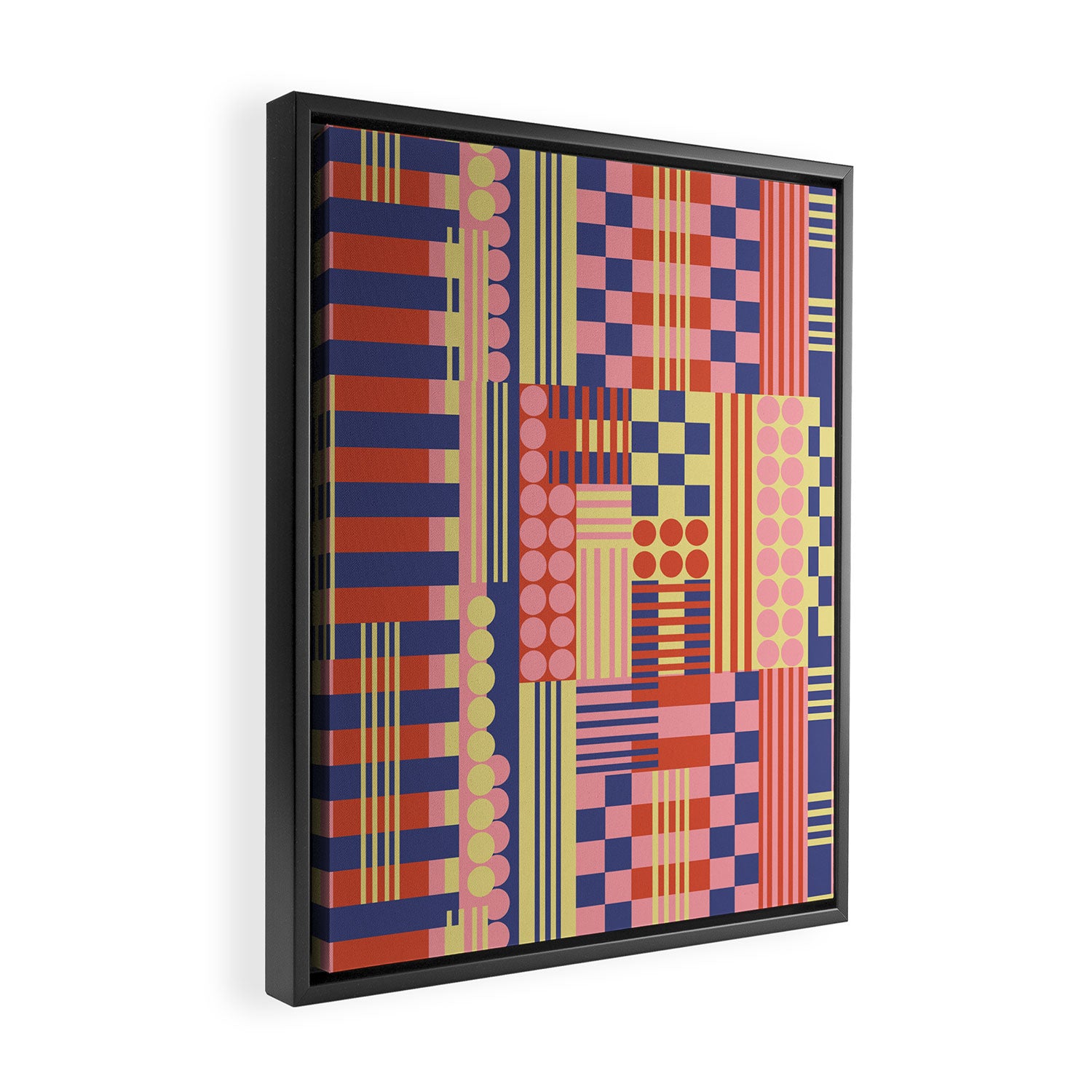 Geometric Composition Colorful Framed Canvas Print Gallery Image 2