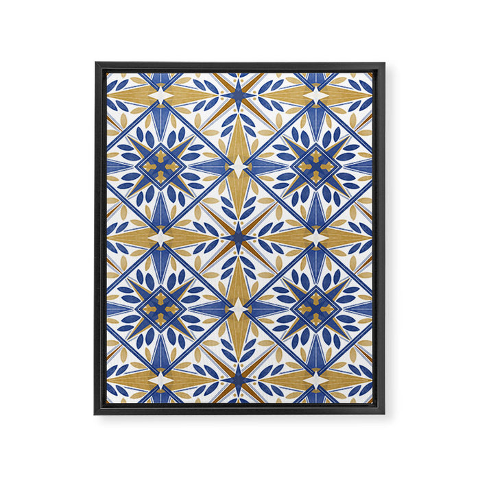 Geometric modern tile B Framed Canvas Print Gallery Image 1
