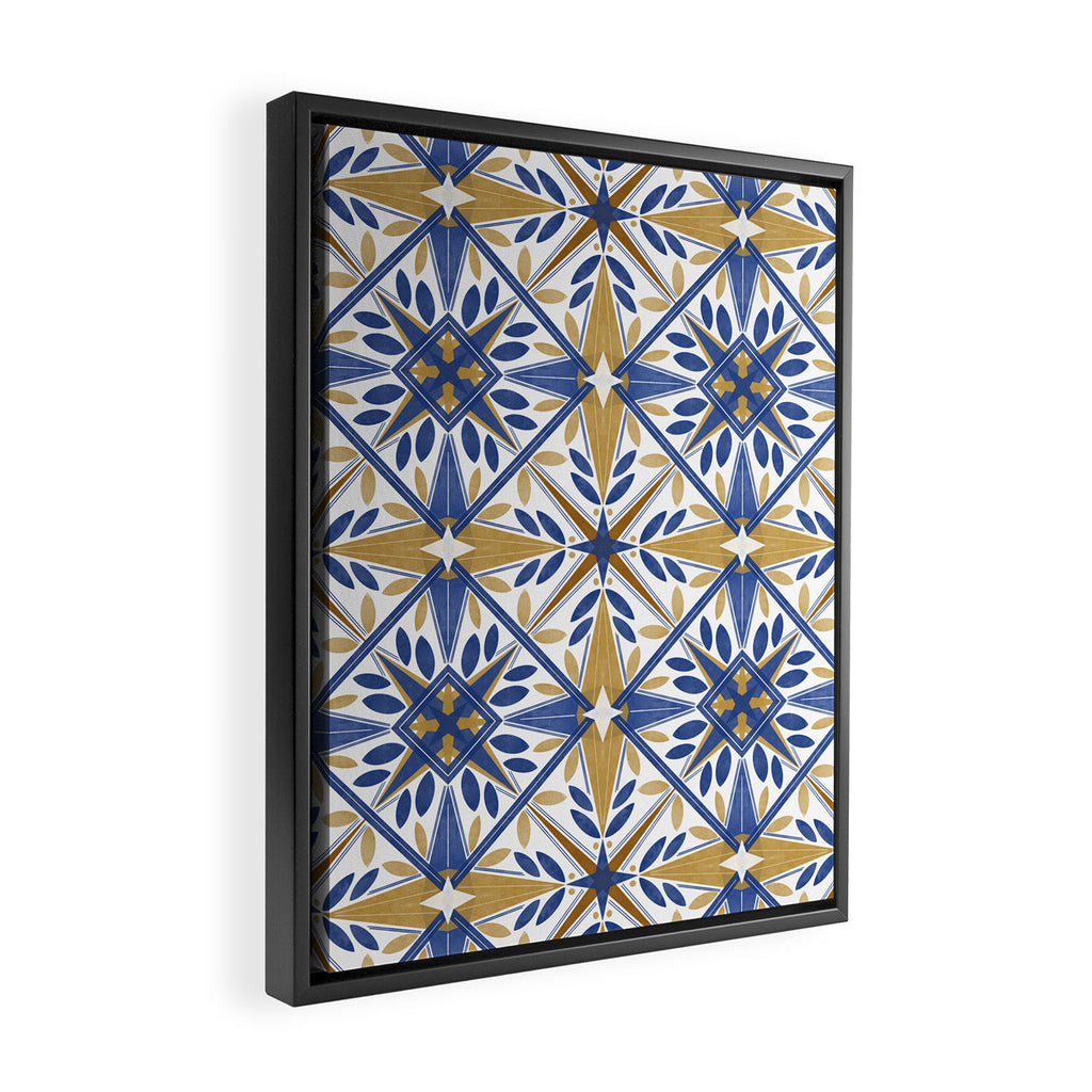 Geometric modern tile B Framed Canvas Print Gallery Image 2