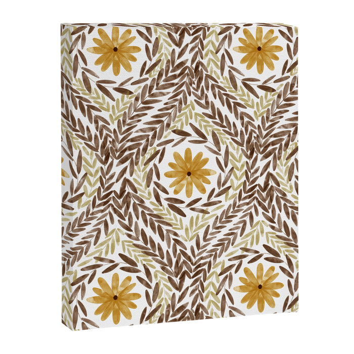 Golden Daisy Swirl Canvas Print Gallery Image 1