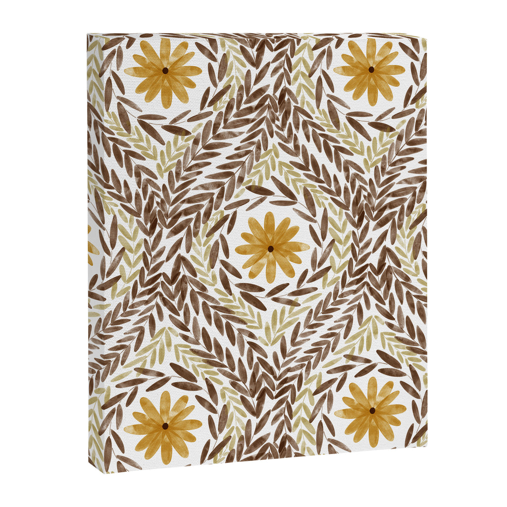 Golden Daisy Swirl Canvas Print Gallery Image 8