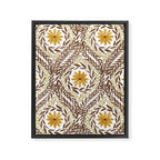 Golden Daisy Swirl Framed Canvas Print Gallery Image 8