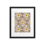 Golden Daisy Swirl Framed Art Print Gallery Image 6