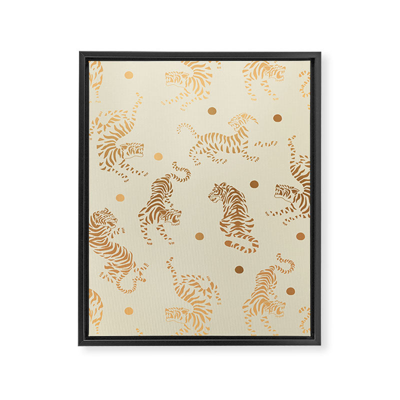 Golden Tigers III Framed Canvas Print Gallery Image 8