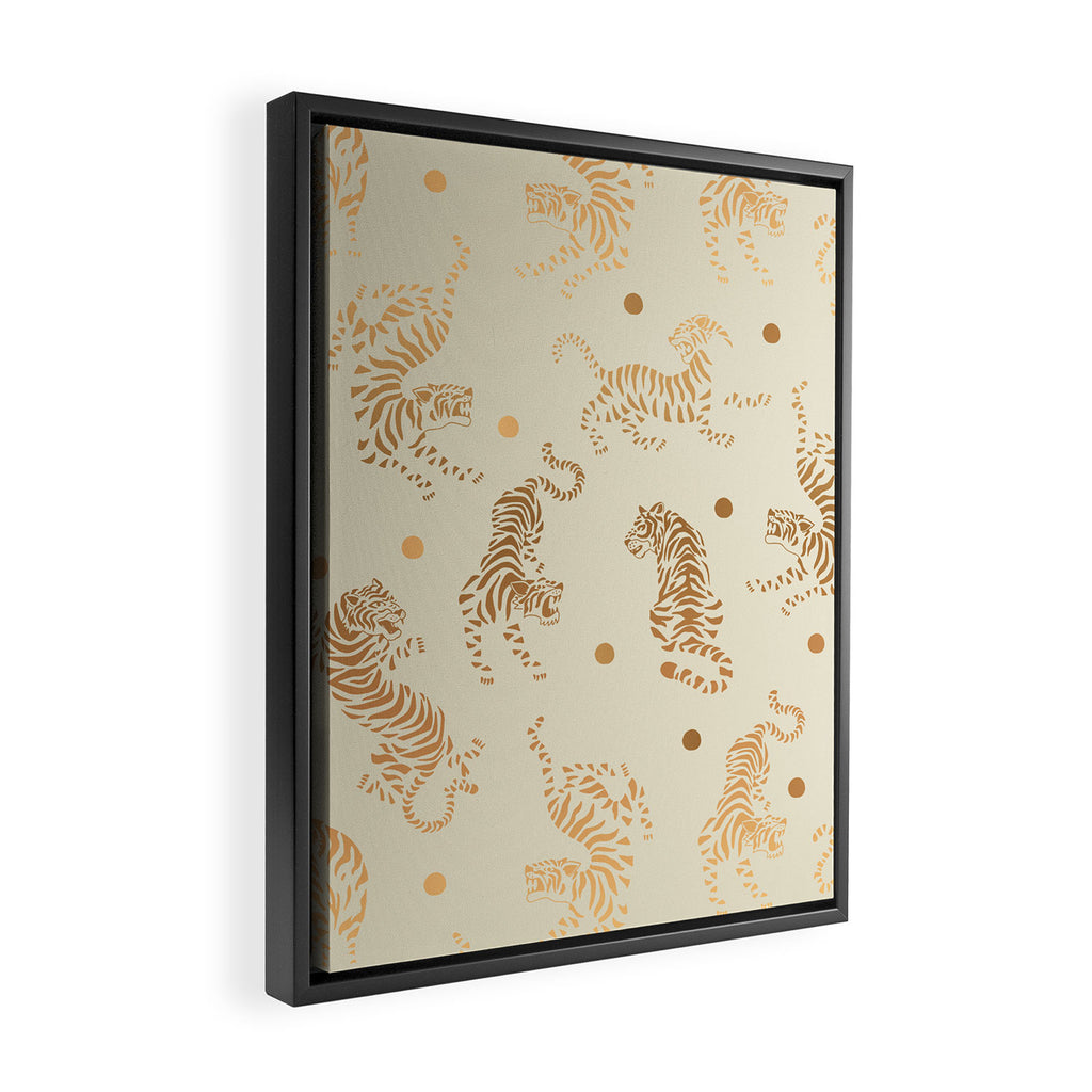 Golden Tigers III Framed Canvas Print Gallery Image 2
