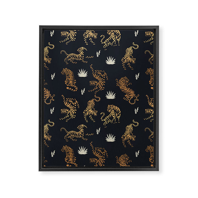 Golden Tigers Framed Canvas Print Gallery Image 8