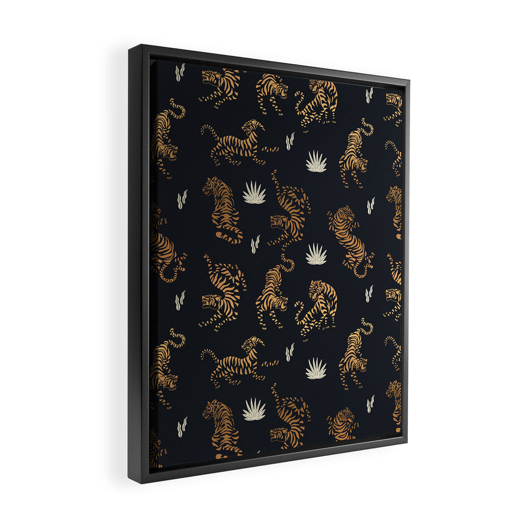 Golden Tigers Framed Canvas Print Gallery Image 2