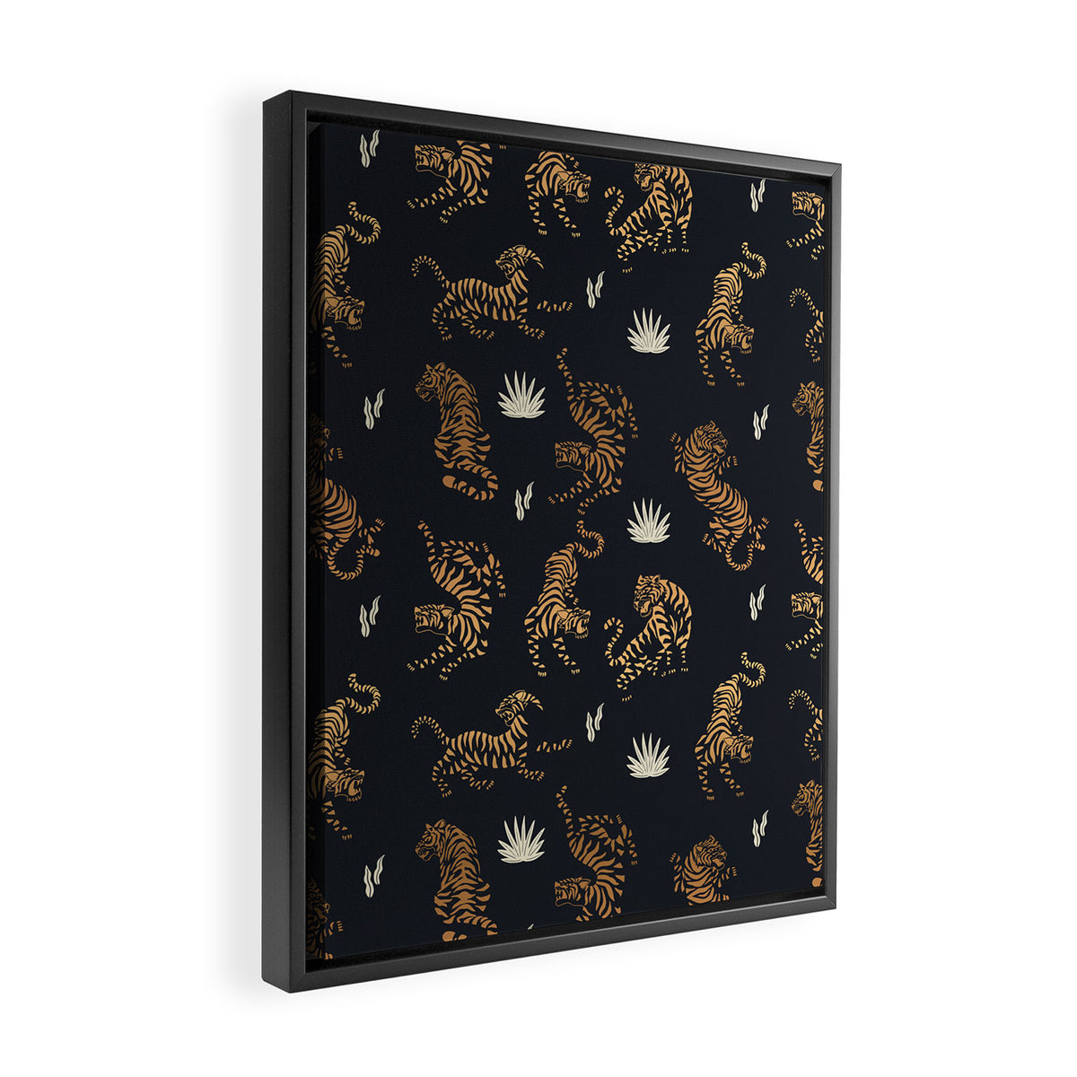 Golden Tigers Framed Canvas Print Gallery Image 2