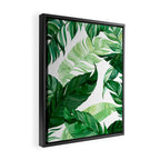 Green leaf watercolor pattern Framed Canvas Print Gallery Image 2