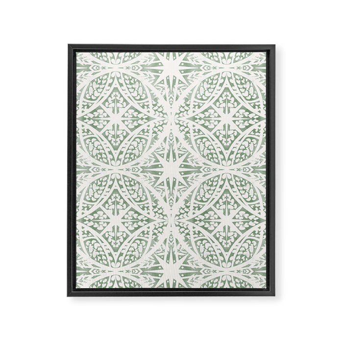Green Nature Fantasy Tiles B Framed Canvas Print Gallery Image 1