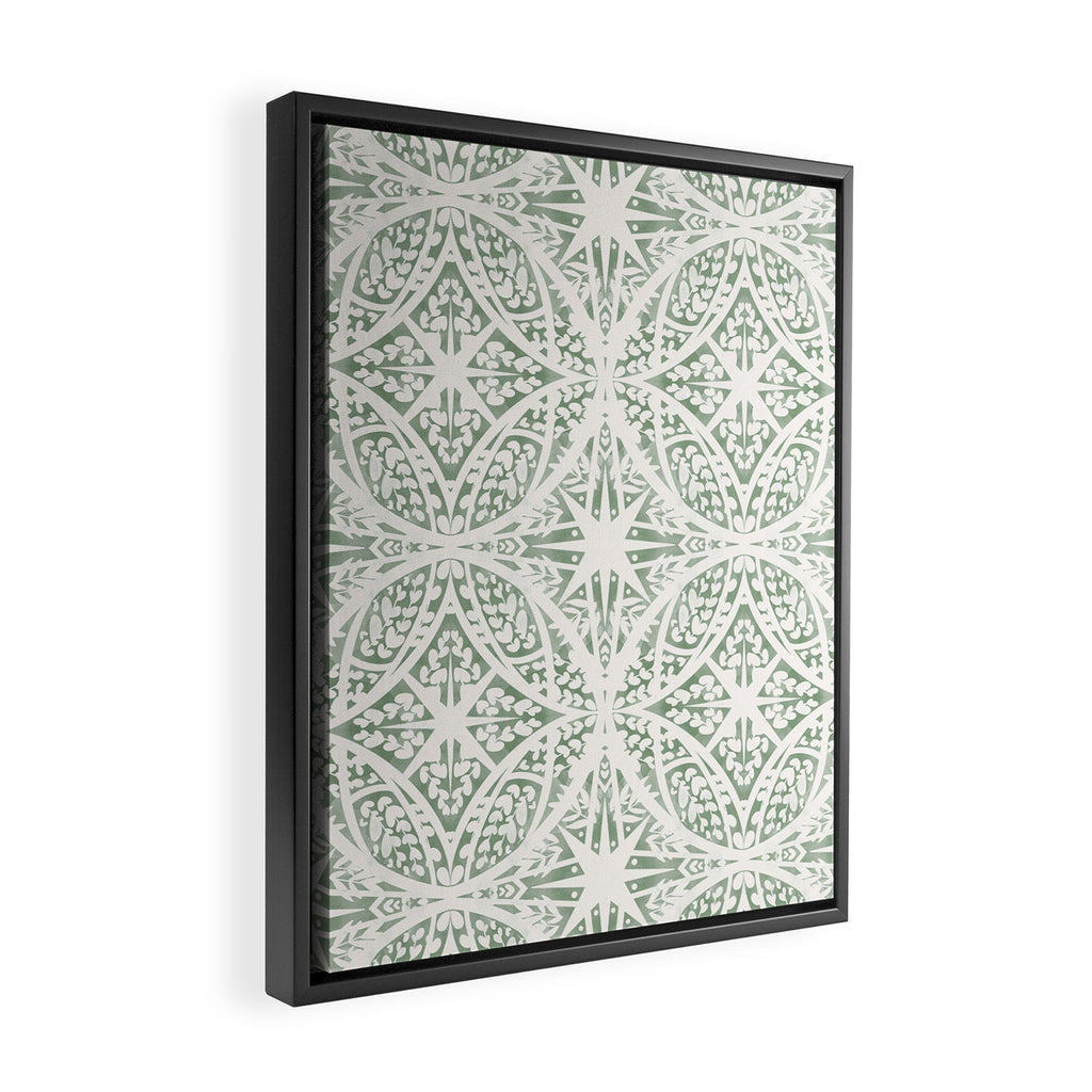 Green Nature Fantasy Tiles B Framed Canvas Print Gallery Image 2