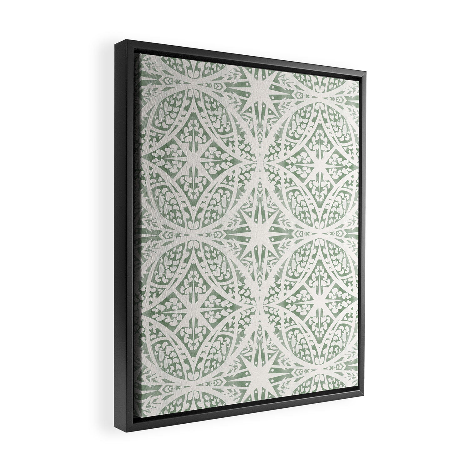 Green Nature Fantasy Tiles B Framed Canvas Print Gallery Image 2