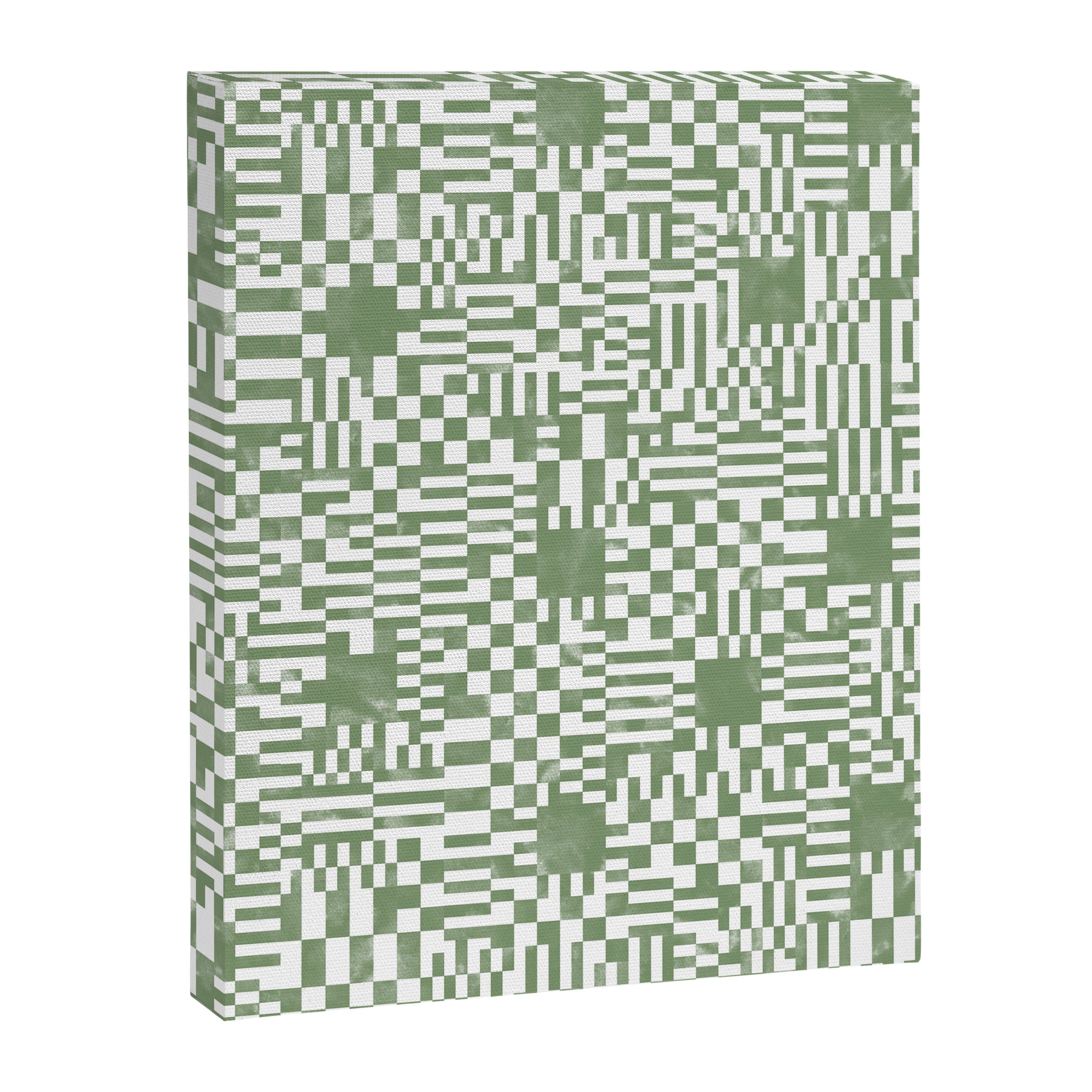 Green Op Art Vibes Canvas Print Gallery Image 8