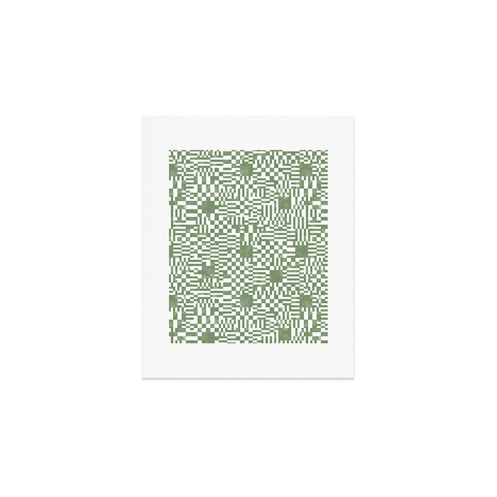 Green Op Art Vibes Art Print Gallery Image 1