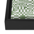 Green Op Art Vibes Framed Canvas Print Gallery Image 3