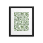 Green Op Art Vibes Framed Art Print Gallery Image 6