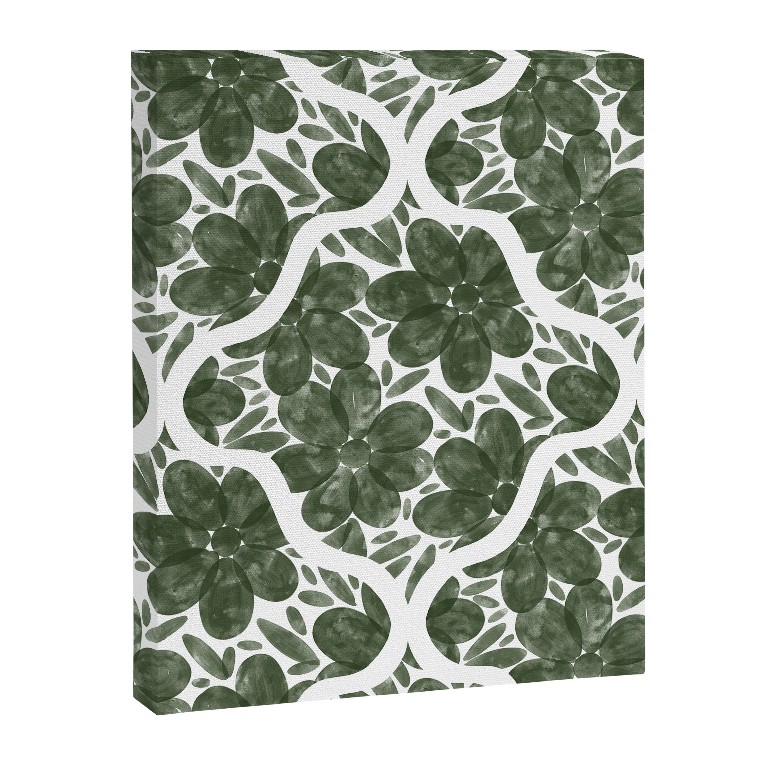 Green Petals Oasis Motif Canvas Print Gallery Image 8