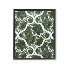 Green Petals Oasis Motif Framed Canvas Print Gallery Image 8