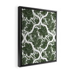 Green Petals Oasis Motif Framed Canvas Print Gallery Image 2