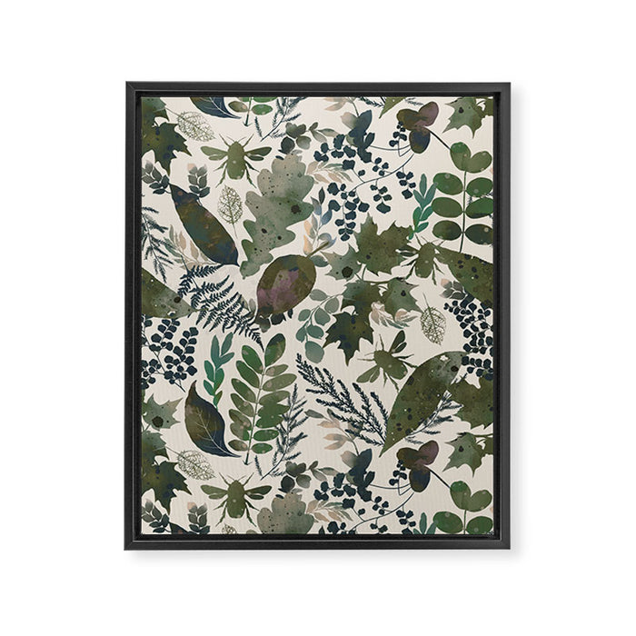 Greenish forest Framed Canvas Print Gallery Image 1