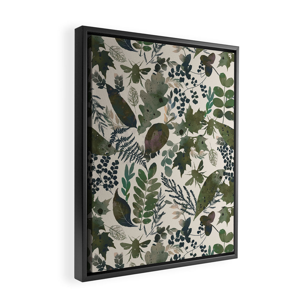 Greenish forest Framed Canvas Print Gallery Image 2