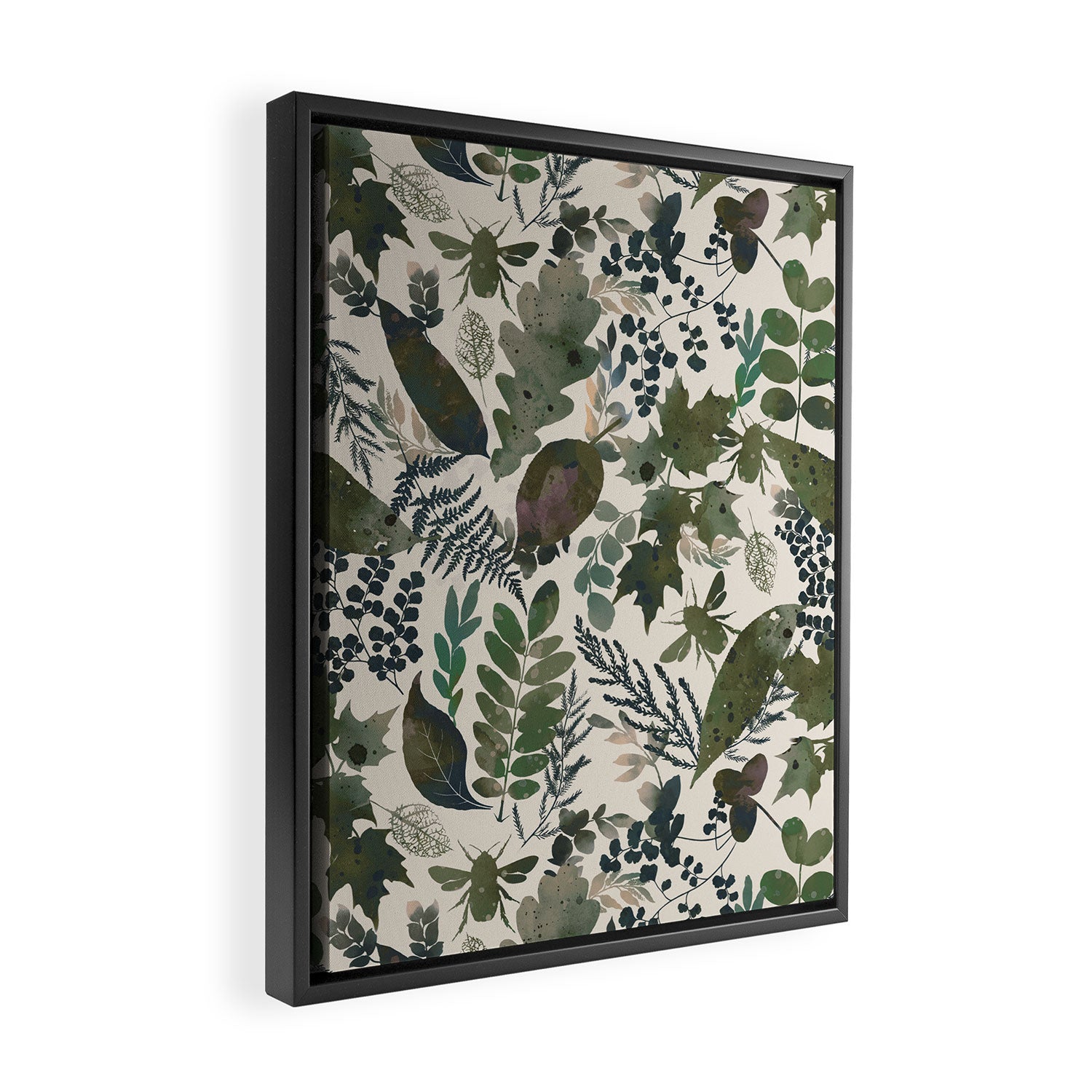 Greenish forest Framed Canvas Print Gallery Image 2