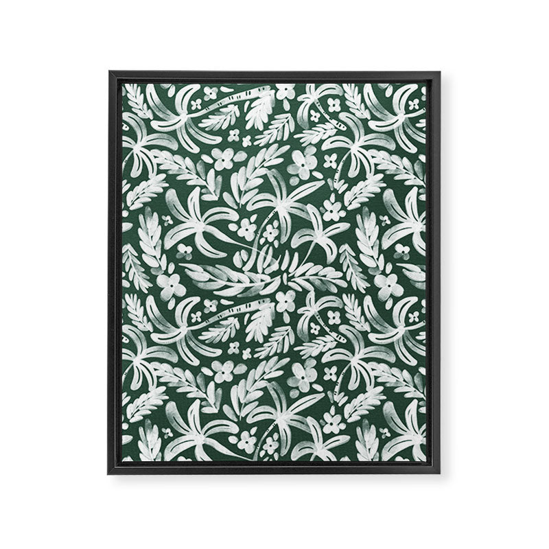 Greenish Tropical Palm Breeze Framed Canvas Print Gallery Image 8